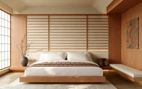 Modern Japandi Style Bedroom