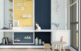 Kids Room Pegboard Bookcase Ideas