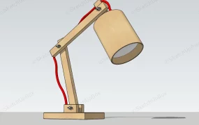 Rustic Wood Table Lamp