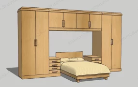Wardrobe With Bed Design