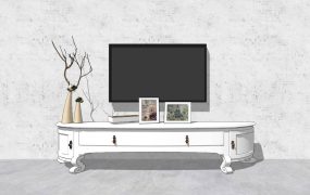 White TV Unit for Living Room
