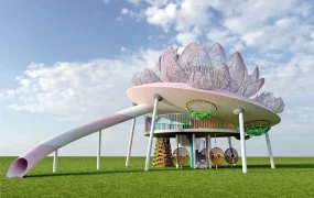 Pink Outdoor Play Structure