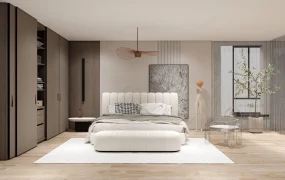 Modern Japandi Master Bedroom SketchUp 3D Model