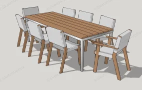 Rustic 8 Seater Dining Set