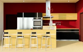 Red And Yellow Kitchen