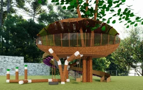 Backyard Treehouse Playground