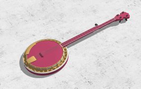 Pink Banjo Instrument