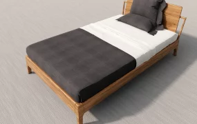 Solid Wood Twin Bed