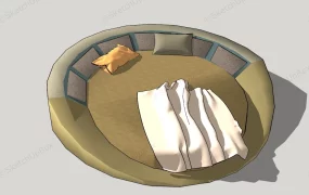 Round Upholstered Bed