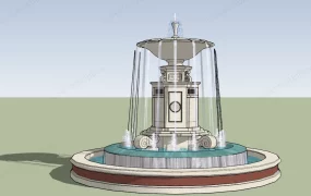 Vintage Pool Fountain