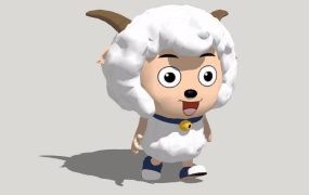 Cute Goat Cartoon Character