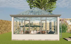 Modern Glass Sunroom Pavilion