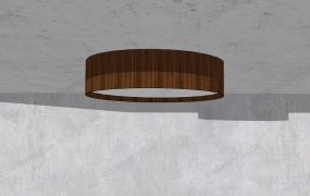 Round Wood Ceiling Light