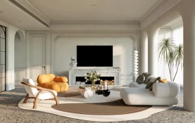 Spacious Modern Living Room