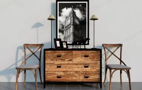Rustic Wood Dresser