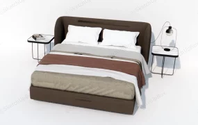 Simple Modern Upholstered Bed