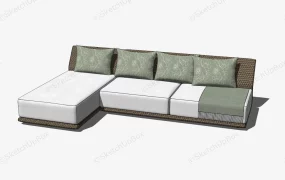 Wicker Rattan Sectional Sofa Set