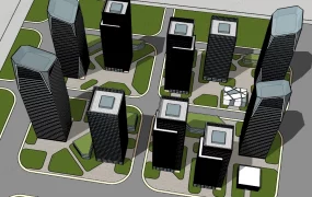 Modern Urban Office Buildings