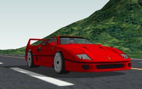 Red Ferrari On Mountain Road