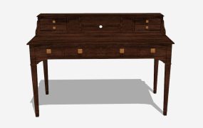 Vintage Writing Desk with Hutch