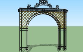 Black Metal Garden Arbor
