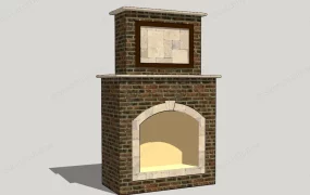 Brick Fireplace Mantel