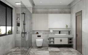 Light Grey Marble Bathroom