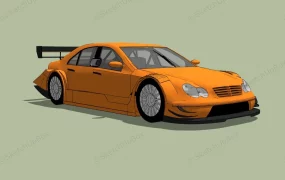 Orange Sports Car