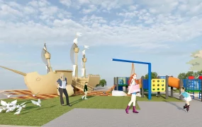 Pirate Ship Playground Structure