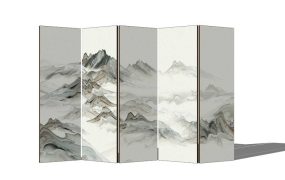 Landscape Painting Room Divider