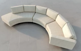 Curved Modern Sectional Sofa