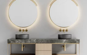 Double Sink Floating Bathroom Vanity