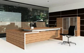 Executive Desk And Filing Cabinet Set