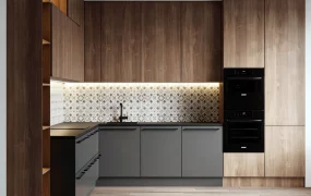 Modern Minimalist L Shaped Kitchen