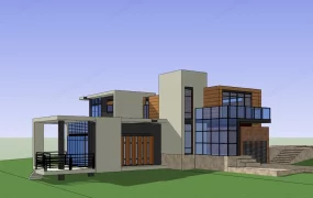 Two Story Contemporary Style House