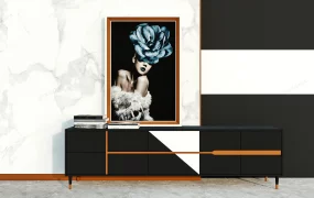 Black And White Tv Stand Accent Wall