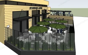 Starbucks Exterior Patio