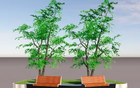 Outdoor Bench Seating Planter