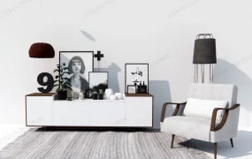 Living Room Accent Chair And Sideboard
