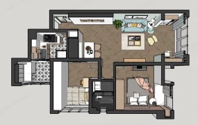 2 Bedroom Small House Plan