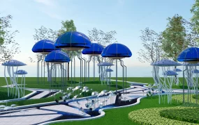 Jellyfish Sculpture Public Art Design