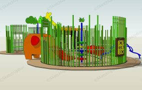 Steel Playground Adventure Climbing Frame Equipment