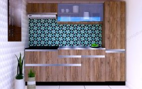 Small Single Wall Kitchen Design