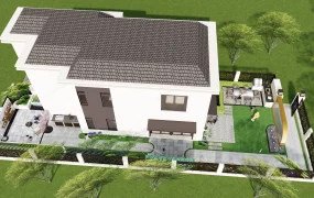 Narrow Lot House With Courtyard Design