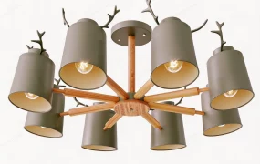 Nordic Style Multi Head Antler Chandelier