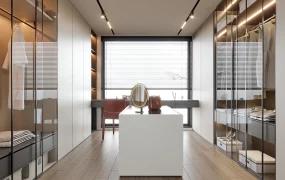 Modern Dressing Room With Makeup Vanity