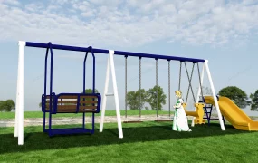 Outdoor Swing Set And Slide