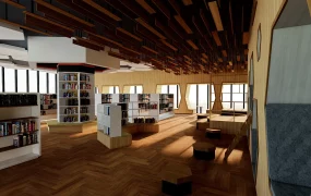 Modern Library Interior