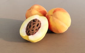 Pink Peach Fruit