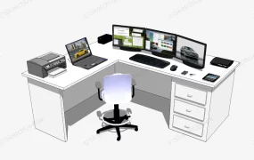 Large Corner Computer Desk